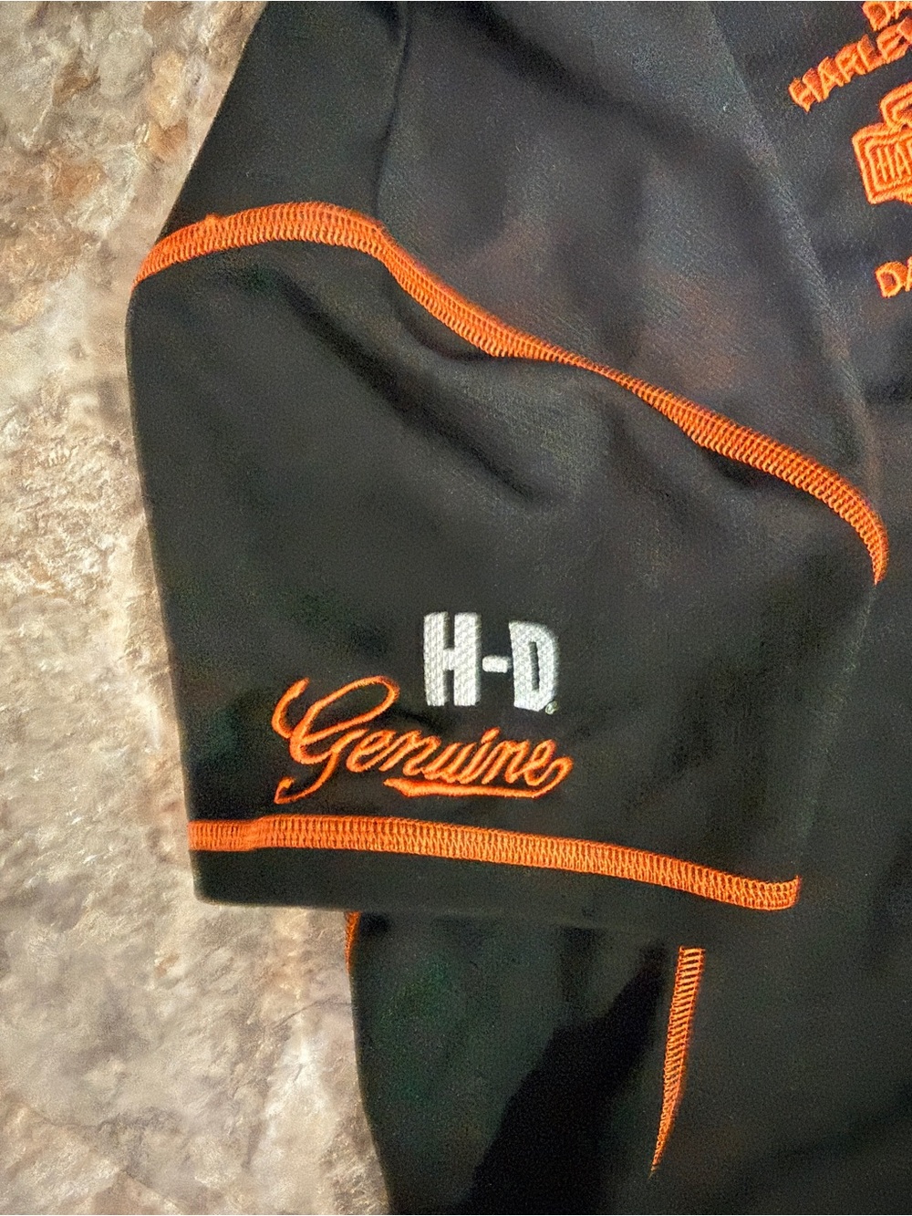Women’s Harley-Davidson Black & Orange V-Neck Tee - Picture 8 of 8